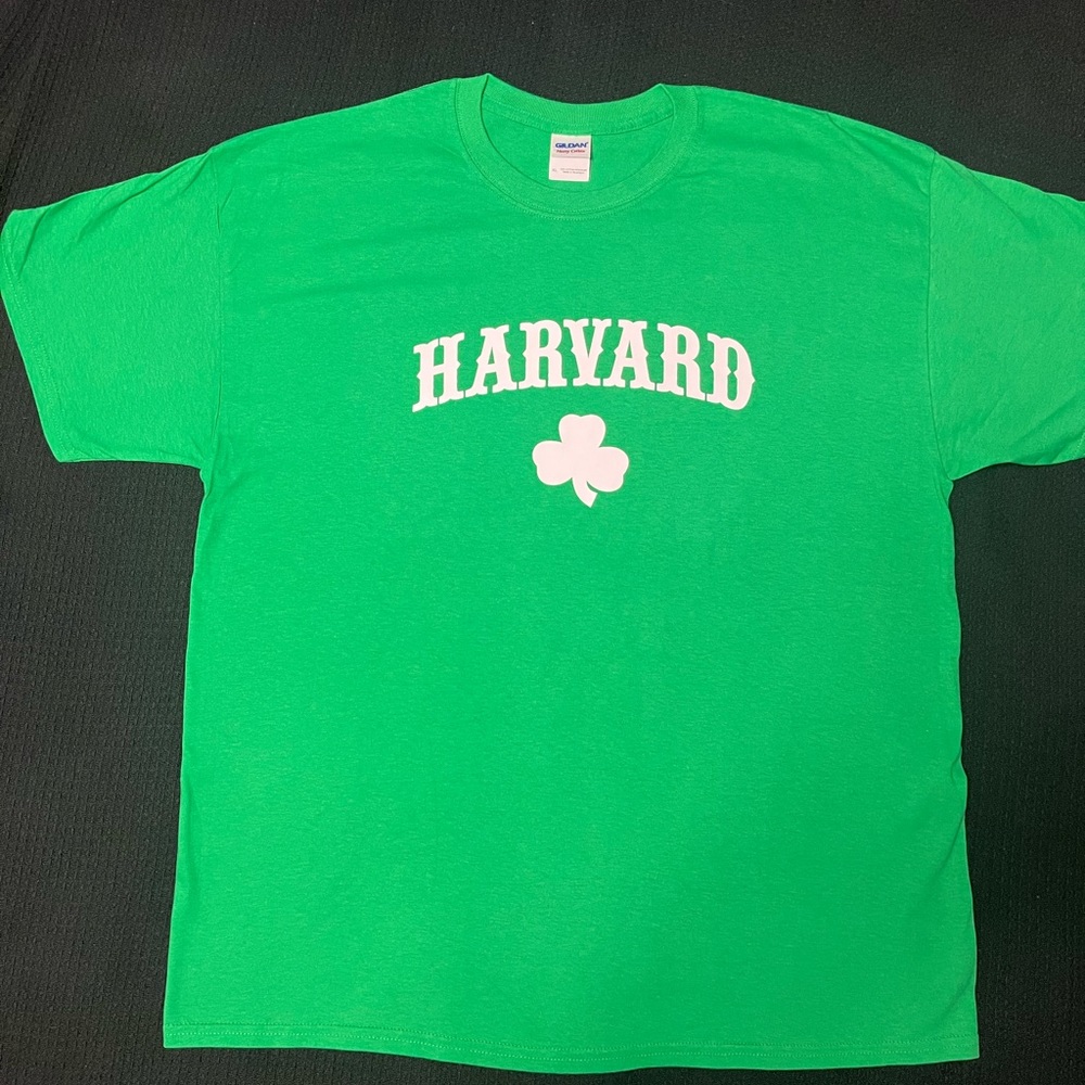 Harvard Irish Shamrock St. Patrick's Day T-Shirt Green XL New without ta…
